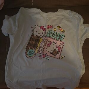 Hello Kitty Kids T-Shirt - White with Pink and Blue Accents